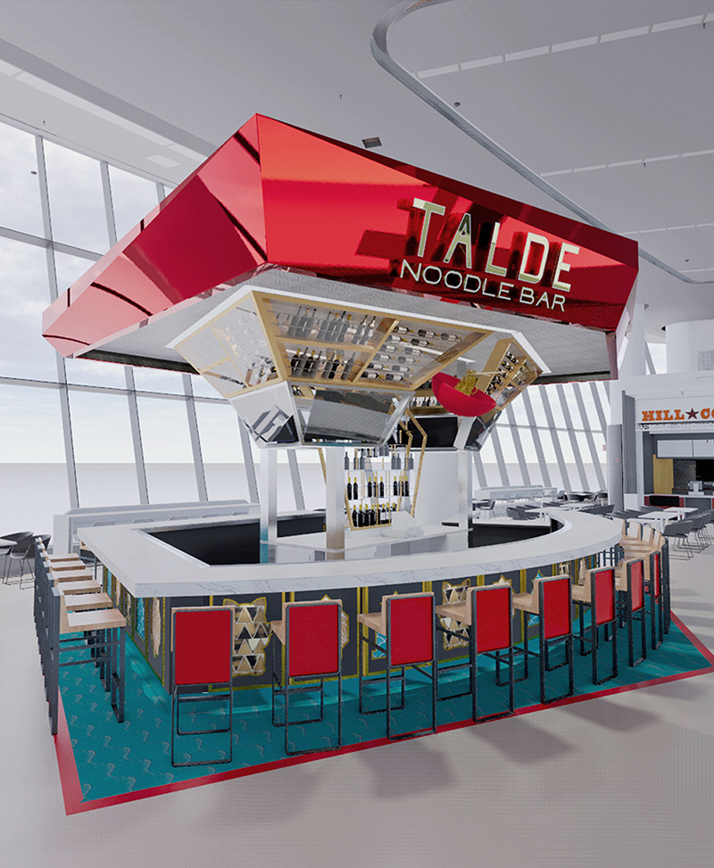 Rendering of upcoming Talde Noodle Bar at LaGuardia Airport 