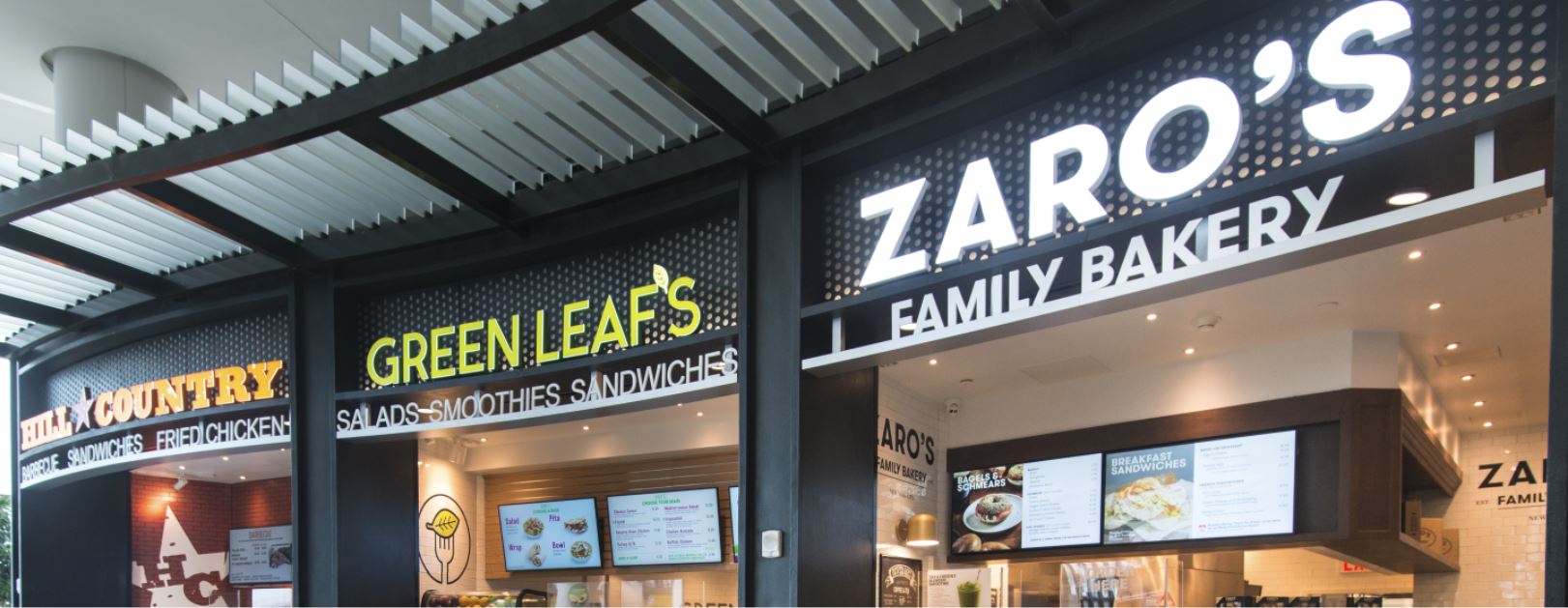 Hill Country, Green leafs and Zaro's stores